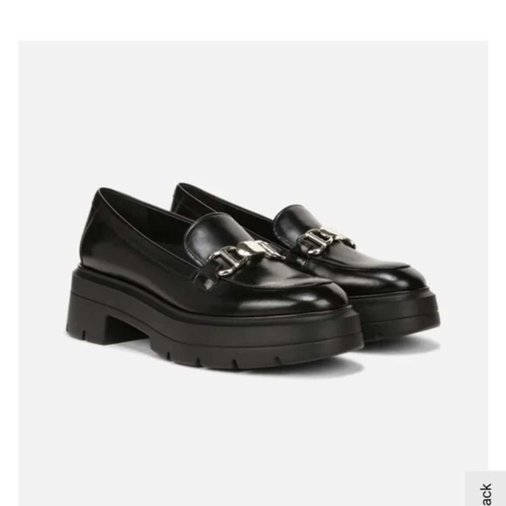 Black Platform Leather Loafers - Size 9 - Naturalizer Nina Lug Loafer